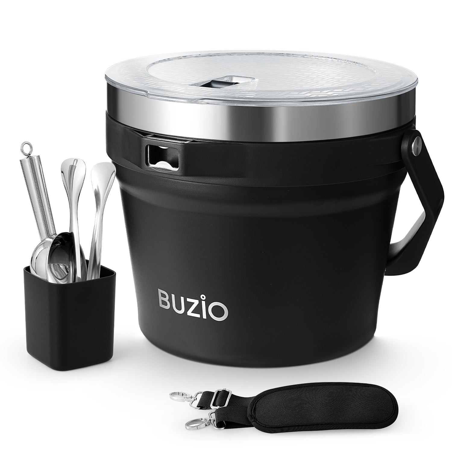 7.4 Qt/7 L Insulated Ice Bucket with Lid and Scoop & Tongs for