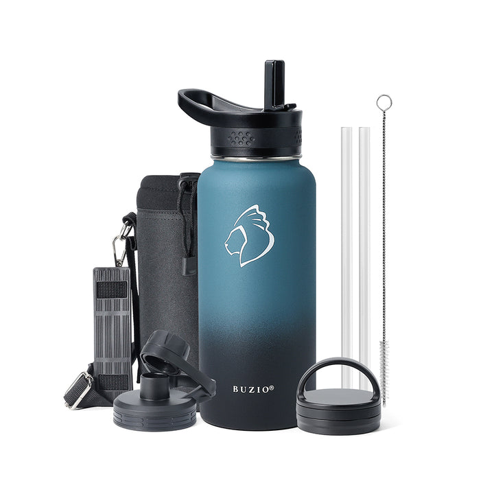 water bottle with 3 lids