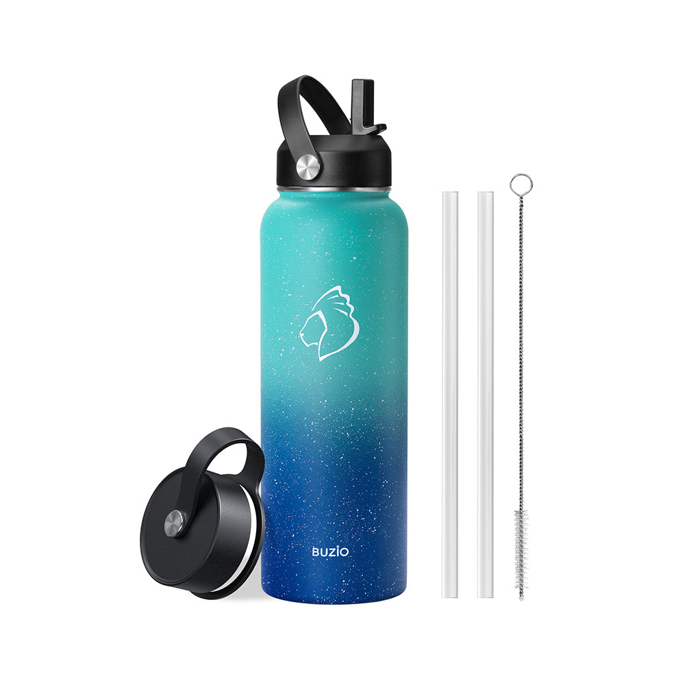 Insulated Water Bottles with 2 Lids | 22oz - 128oz