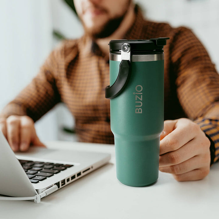 30 oz stainless steel tumbler with straw
