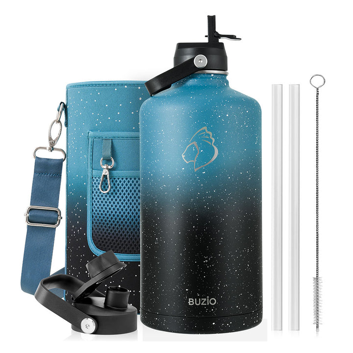 Stainless Steel Gallon Bottle with Straw Lid