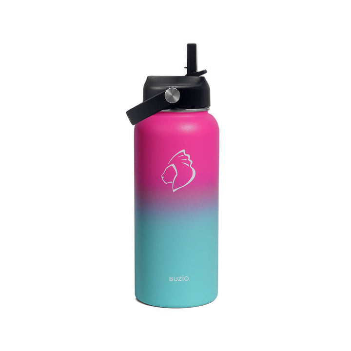 sports water bottle with straw 