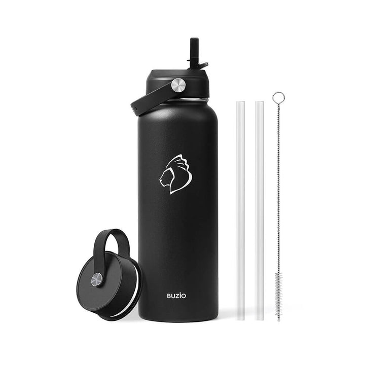 insulated water bottle with straw