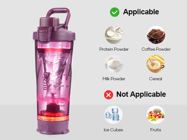 Heinstian Electric Shaker Bottles for Protein Mixes - 24oz Protein Shake  Blender Bottle Portable Mix…See more Heinstian Electric Shaker Bottles for