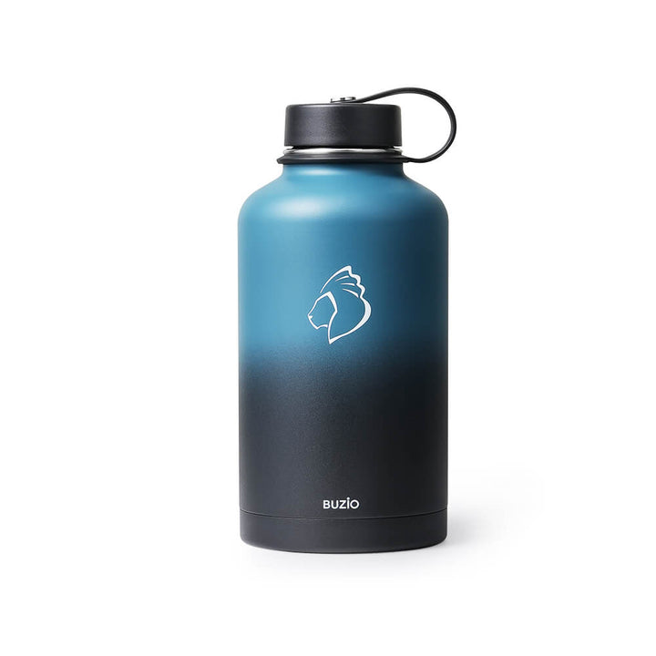 Buzio - Duet Series Insulated 32oz Water Bottle with Straw Lid and Flex Lid - Black