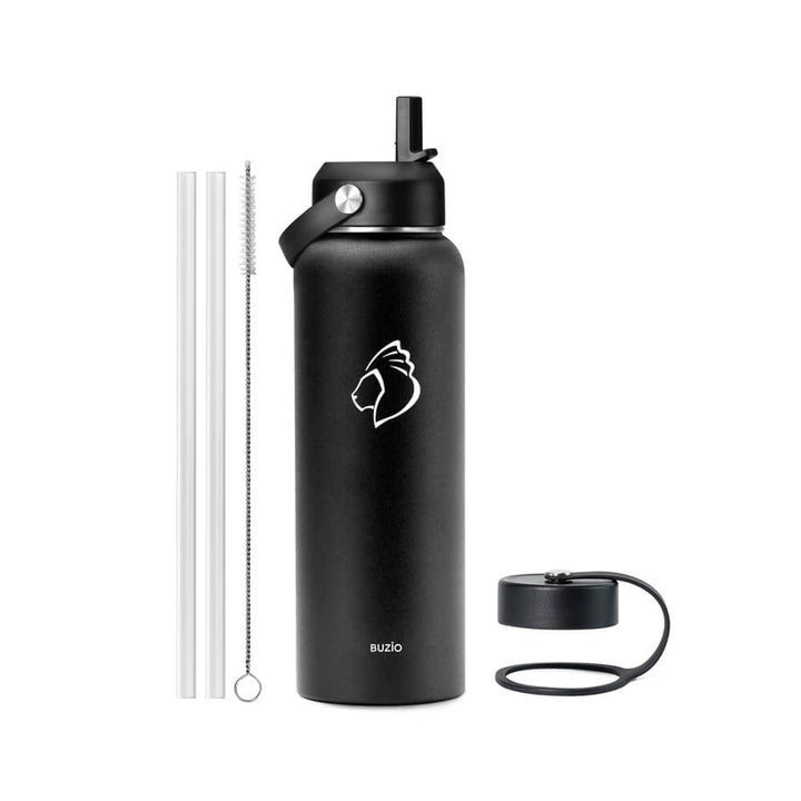 Buzio Insulated Water Bottles with Straw Lid