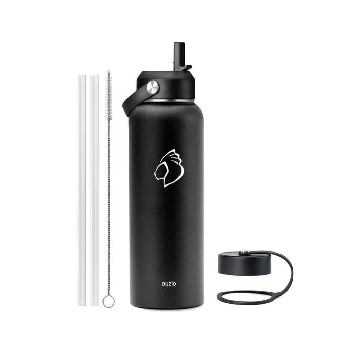 40oz Insulated Water Bottle With Straw, Spout, And Stainless Steel