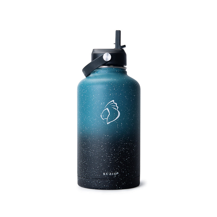 64 oz Insulated Wide Mouth Water Bottle with Straw Lid – Iron Flask