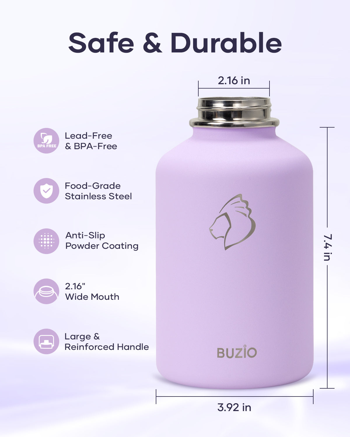Duet Series Half Gallon Water Bottle | 64oz