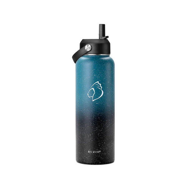 double wall stainless steel water bottle with straw