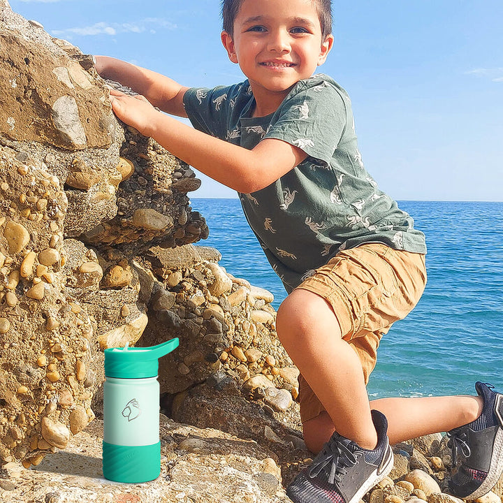 Kids Water Bottles with Boot and Stickers | 14oz