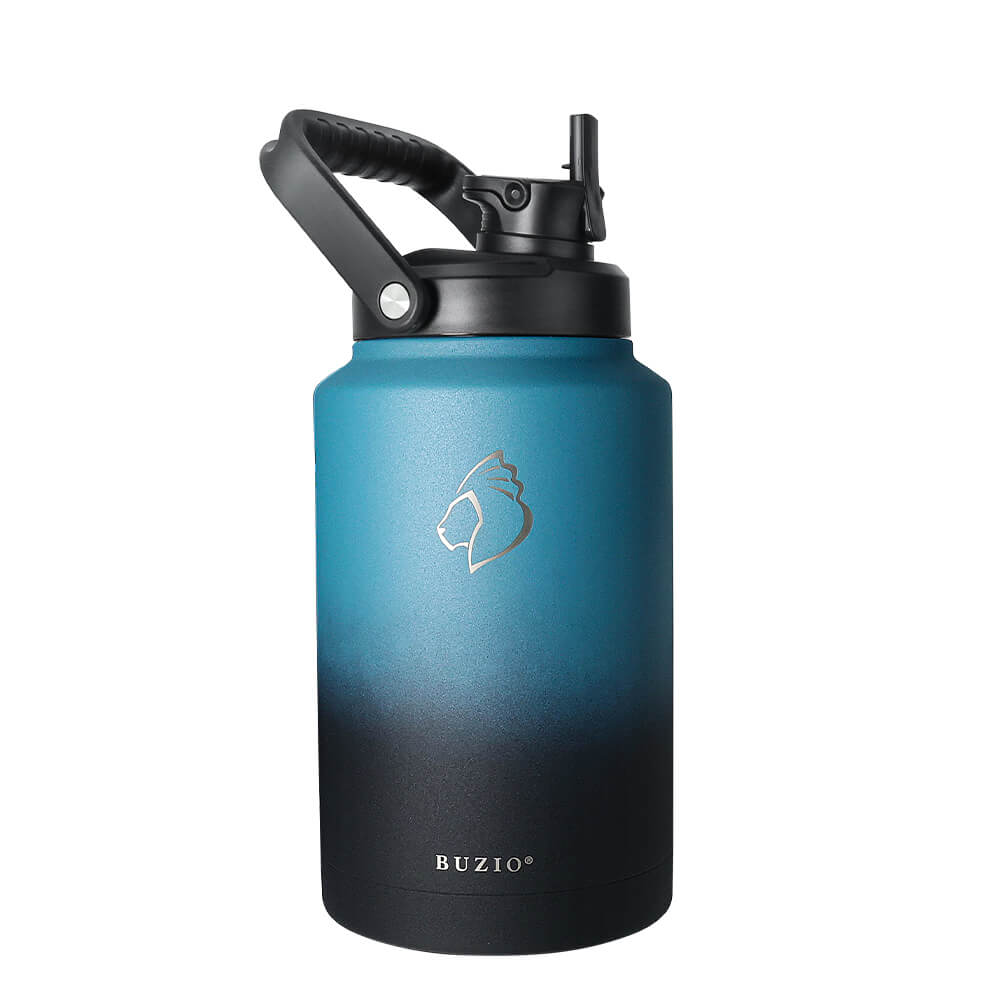 1 Gallon Stainless Steel Water Bottle with Straw Buzio Bottle