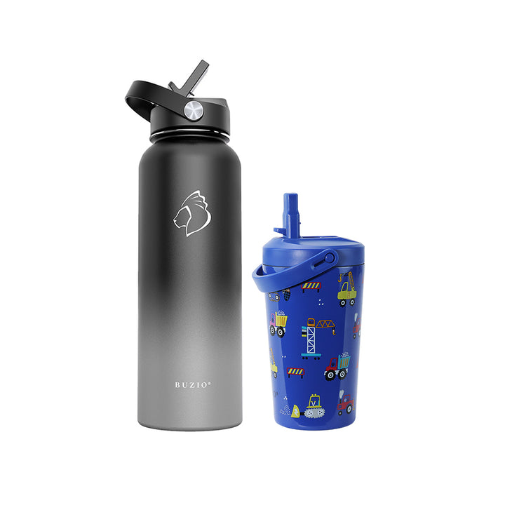 straw lid water bottle