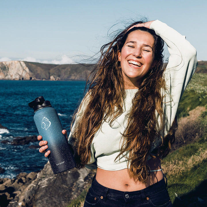 wellness water bottle with straw