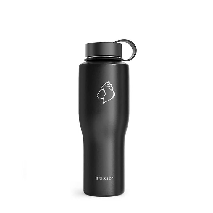 Insulated Water Bottle 9 oz Stainless Steel Double Wall Vacuum Flask  (Black)
